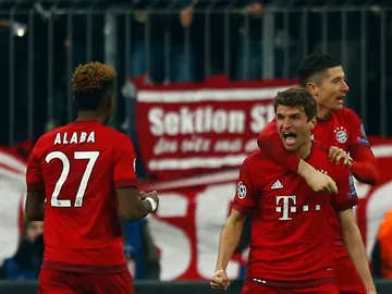 Los jugadores del Bayern celebran un gol ante la Juventus en el Allianz Los jugadores del Bayern celebran un gol ante la Juventus en el Allianz