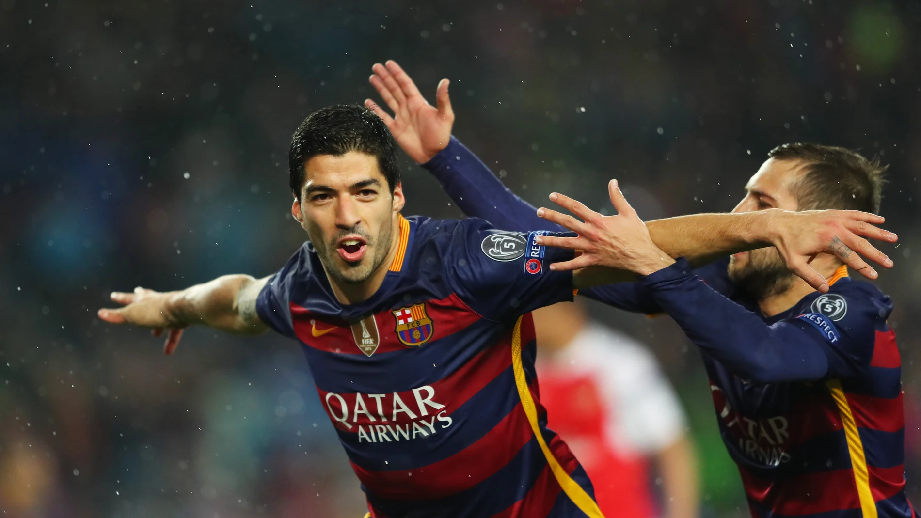 Suárez celebra su gol ante el Arsenal Suárez celebra su gol ante el Arsenal