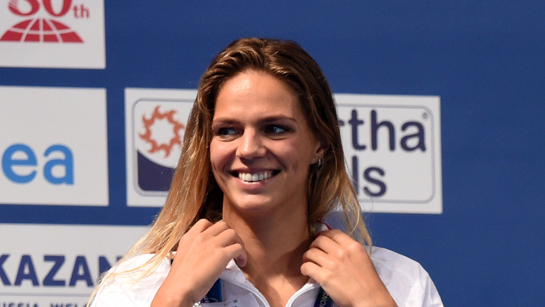 Yulia Ef&iacute;mova, nadadora rusa cuatros veces campeona del mundo. 