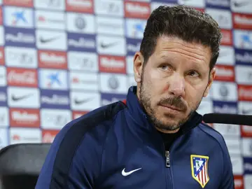 Simeone, en rueda de prensa Simeone, en rueda de prensa