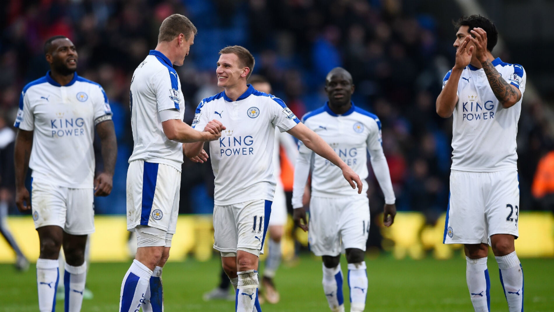 El Leicester City celebra un gol