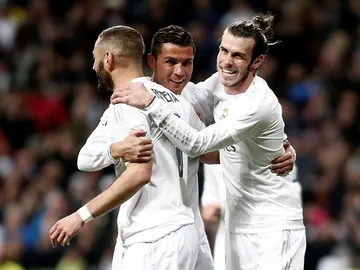 La BBC celebra un gol La BBC celebra un gol