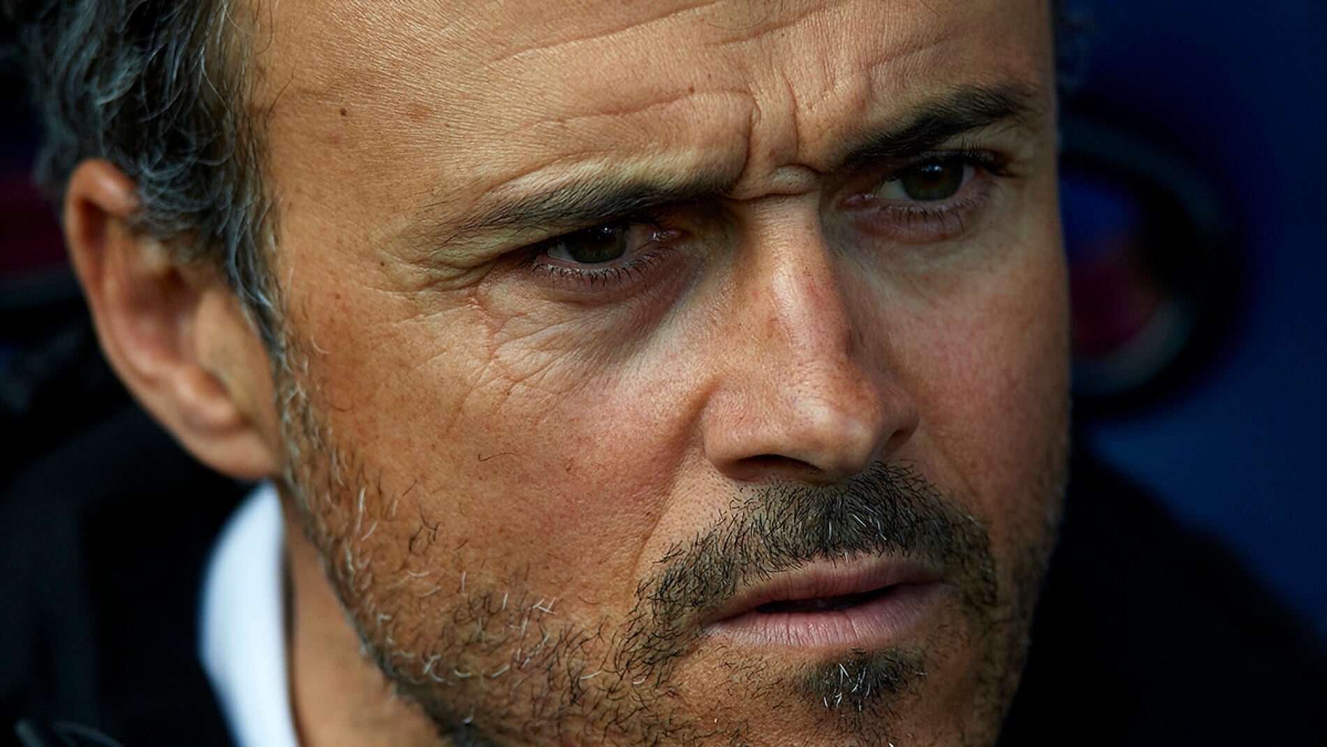 Luis Enrique durante el encuentro entre el Villarreal y el Barcelona. 