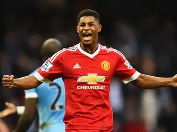 Marcus Rashford celebra el gol de la victoria Marcus Rashford celebra el gol de la victoria