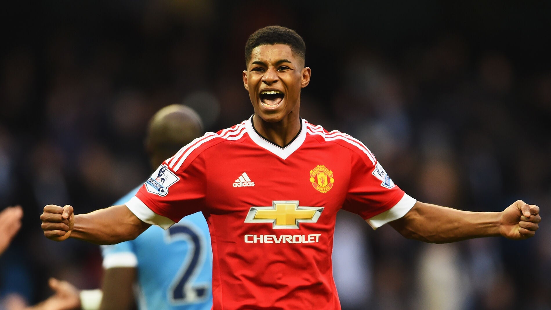 Marcus Rashford celebra el gol de la victoria