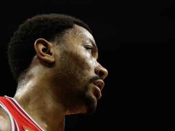 Rose, en un partido con los Bulls