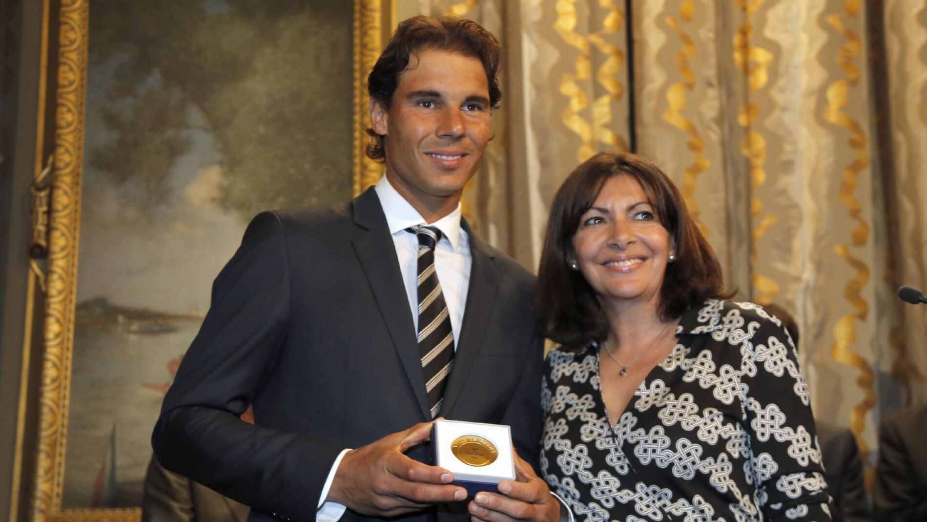 Rafa Nadal, junto a Anne Hidalgo