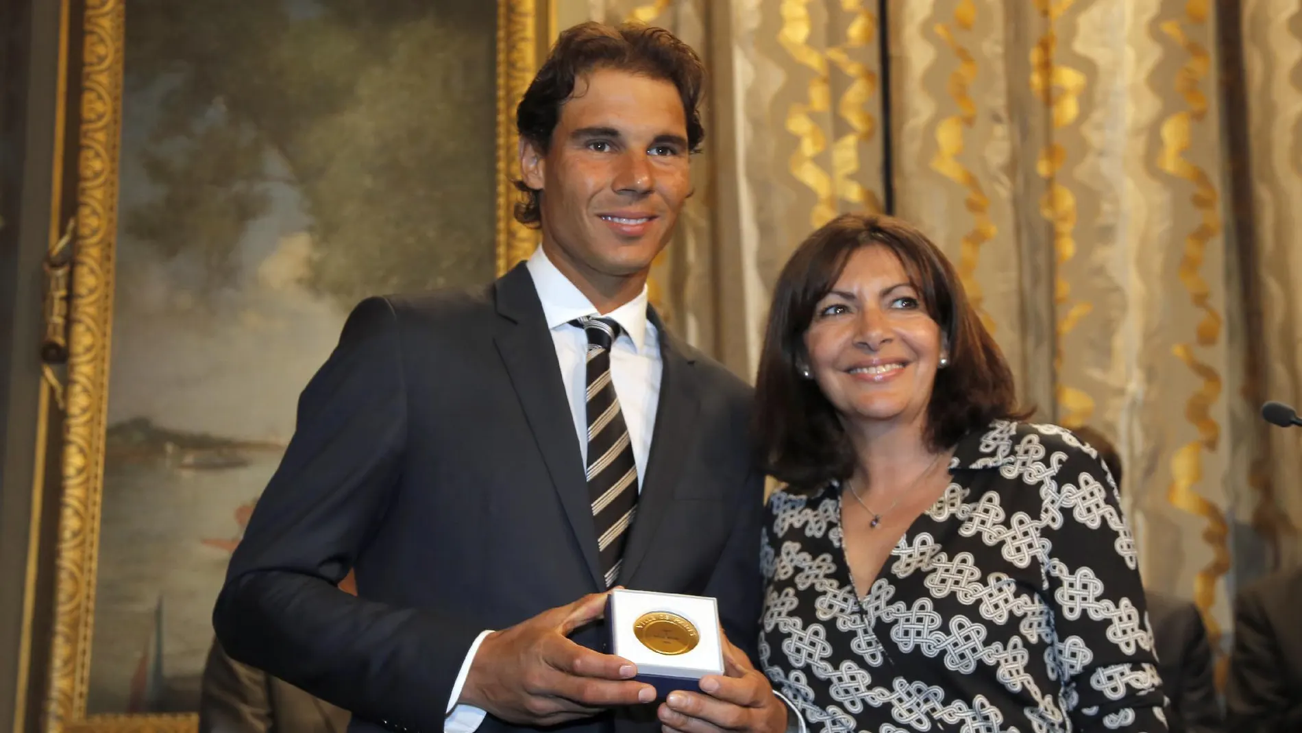 Rafa Nadal, junto a Anne Hidalgo Rafa Nadal, junto a Anne Hidalgo