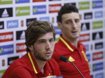 Sergi Roberto, en rueda de prensa