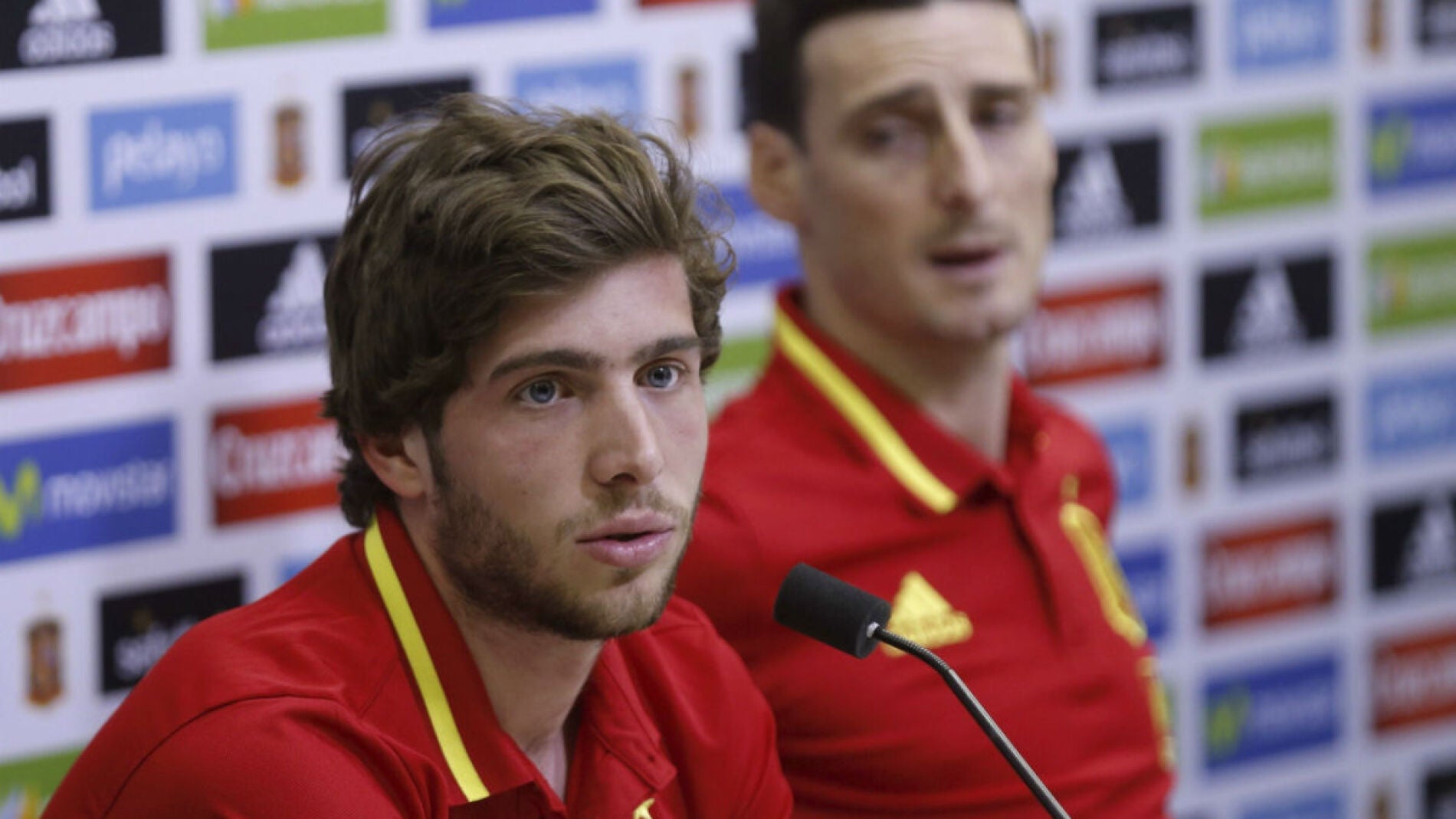 Sergi Roberto, en rueda de prensa