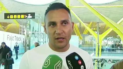 Keylor Navas declarando ante los medios Keylor Navas declarando ante los medios