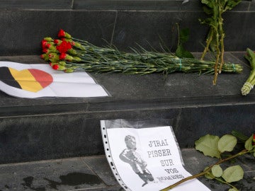 Muestras de solidaridad en las calles de Bruselas tras los atentados