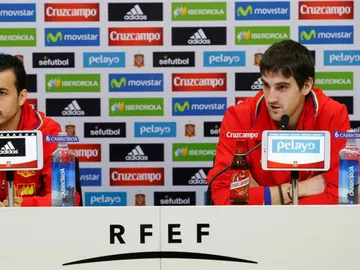 Pedro y San José en rueda de prensa Pedro y San José en rueda de prensa