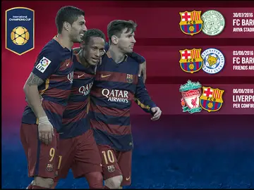 Cartel del Barcelona anunciando sus rivales de pretemporada Cartel del Barcelona anunciando sus rivales de pretemporada
