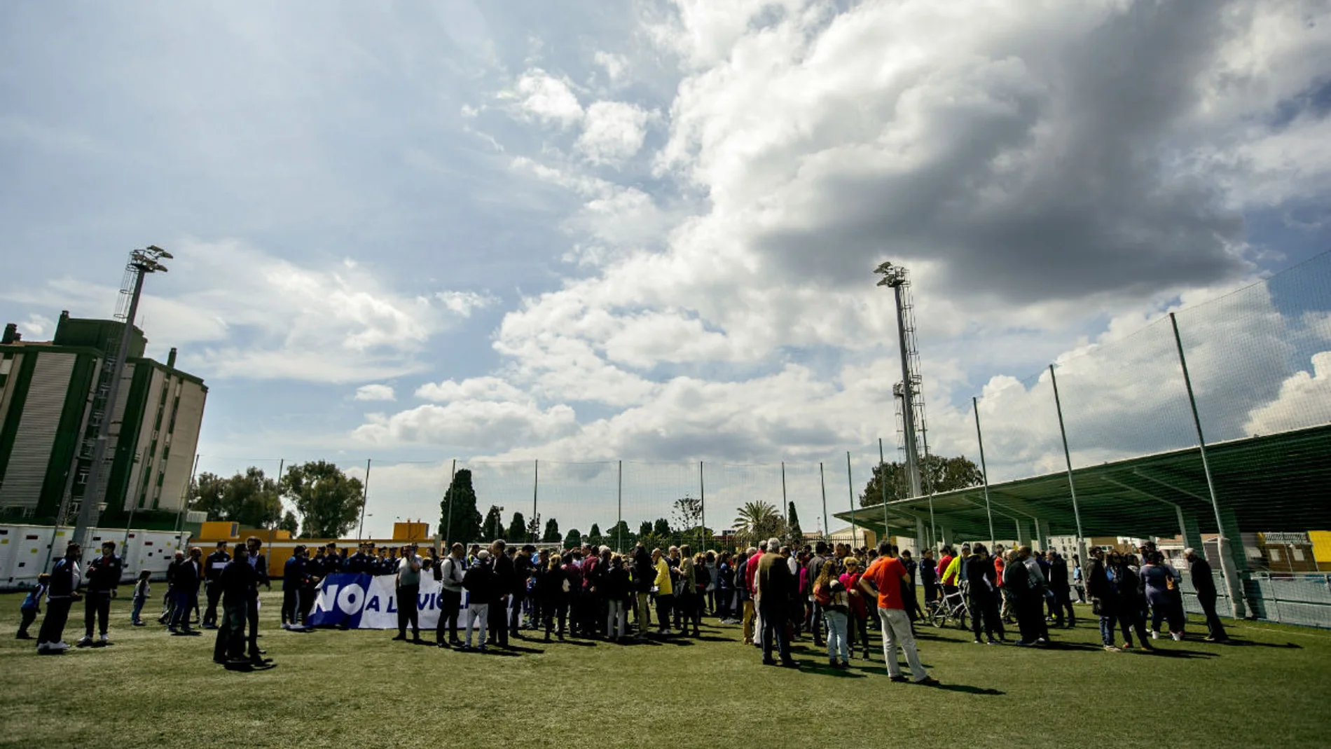 Manifestación tras las agresiones en el campo de El Palo Manifestación tras las agresiones en el campo de El Palo