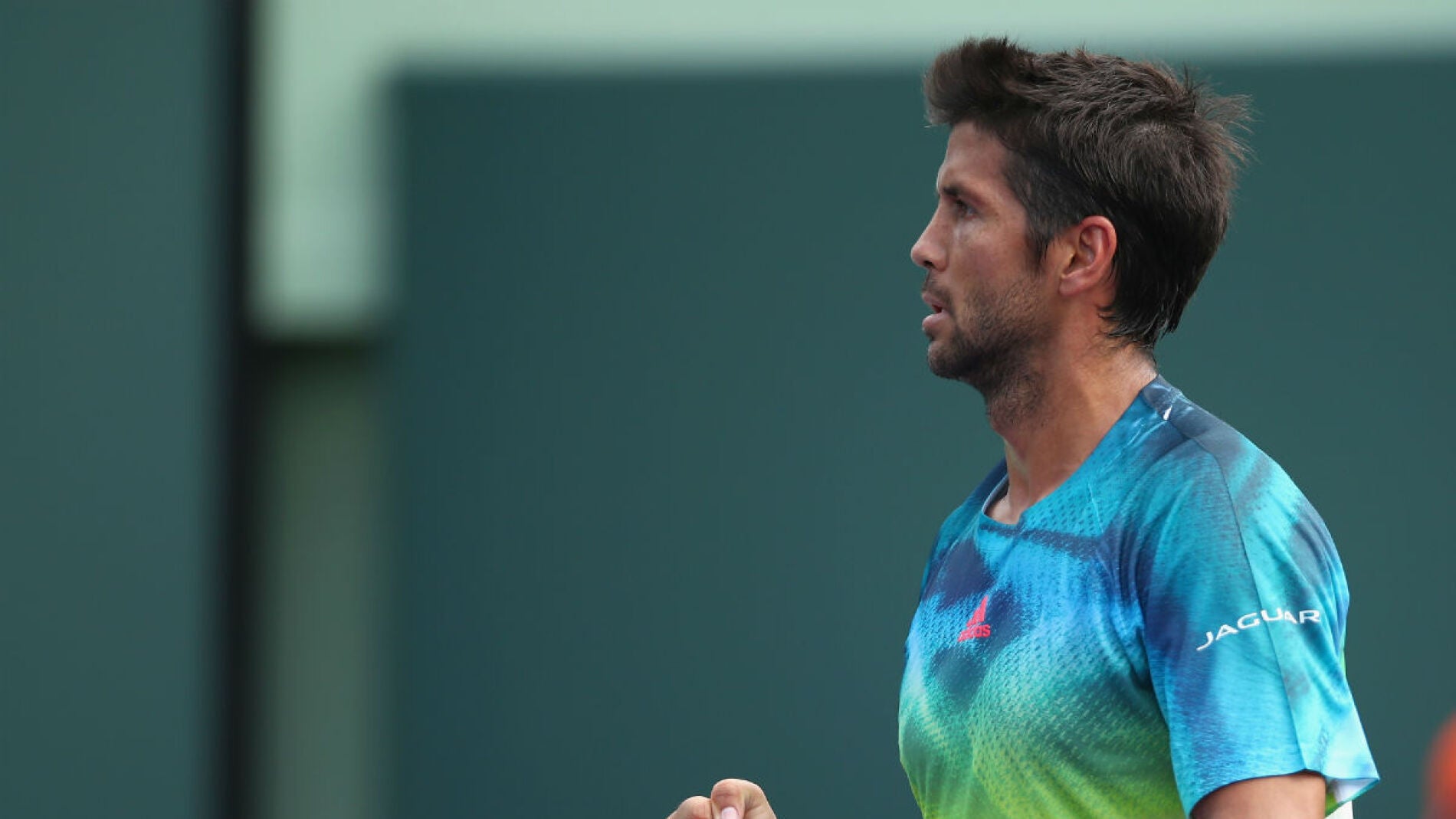 Verdasco celebra un punto ante Muller