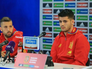 Álvaro Morata, en rueda de prensa