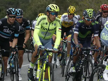 Alberto Contador, en la Volta a Catalunya Alberto Contador, en la Volta a Catalunya