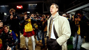 Johan Cruyff, en su época como técnico del Barcelona