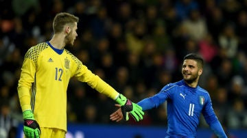 De Gea, en el partido ante Italia