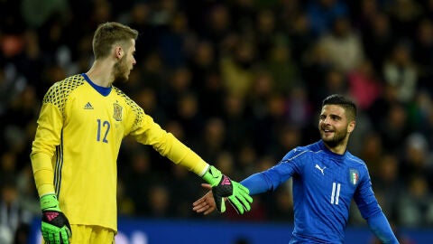 De Gea, en el partido ante Italia