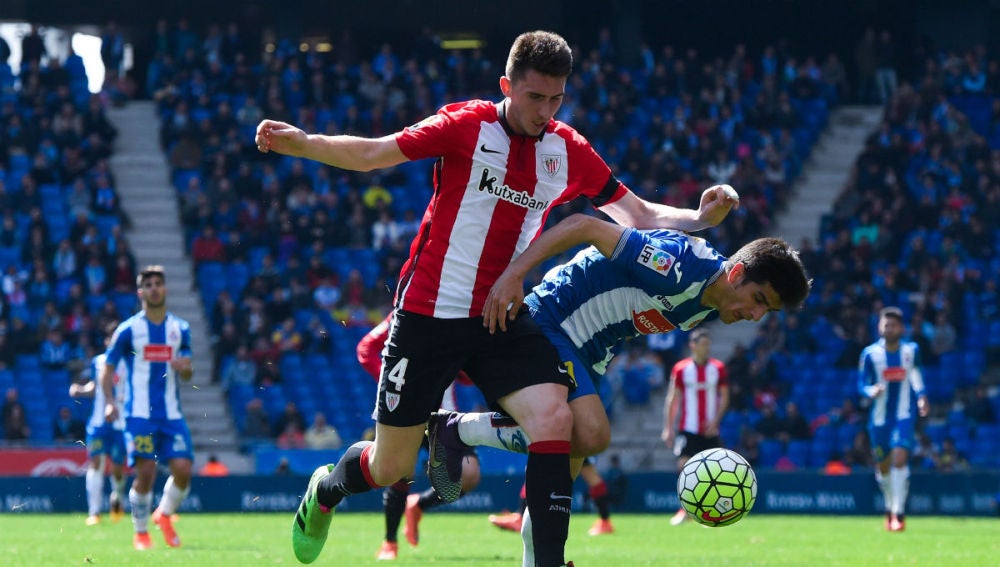 Laporte, en un partido del Athletic