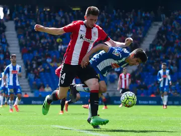 Laporte, en un partido del Athletic Laporte, en un partido del Athletic