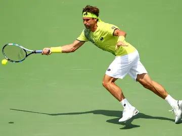 David Ferrer, en acción en Miami David Ferrer, en acción en Miami