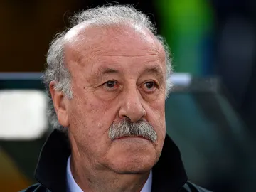 Del Bosque concentrado en el partido. Del Bosque concentrado en el partido.