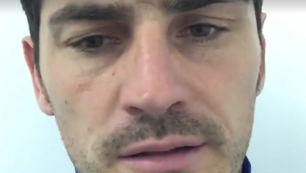 Iker Casillas, en un vídeo colgado en su cuenta de Facebook