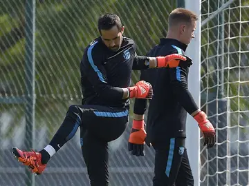 Bravo y Ter Stegen Bravo y Ter Stegen