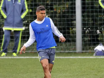 Casemiro entrenando con el Real Madrid Casemiro entrenando con el Real Madrid