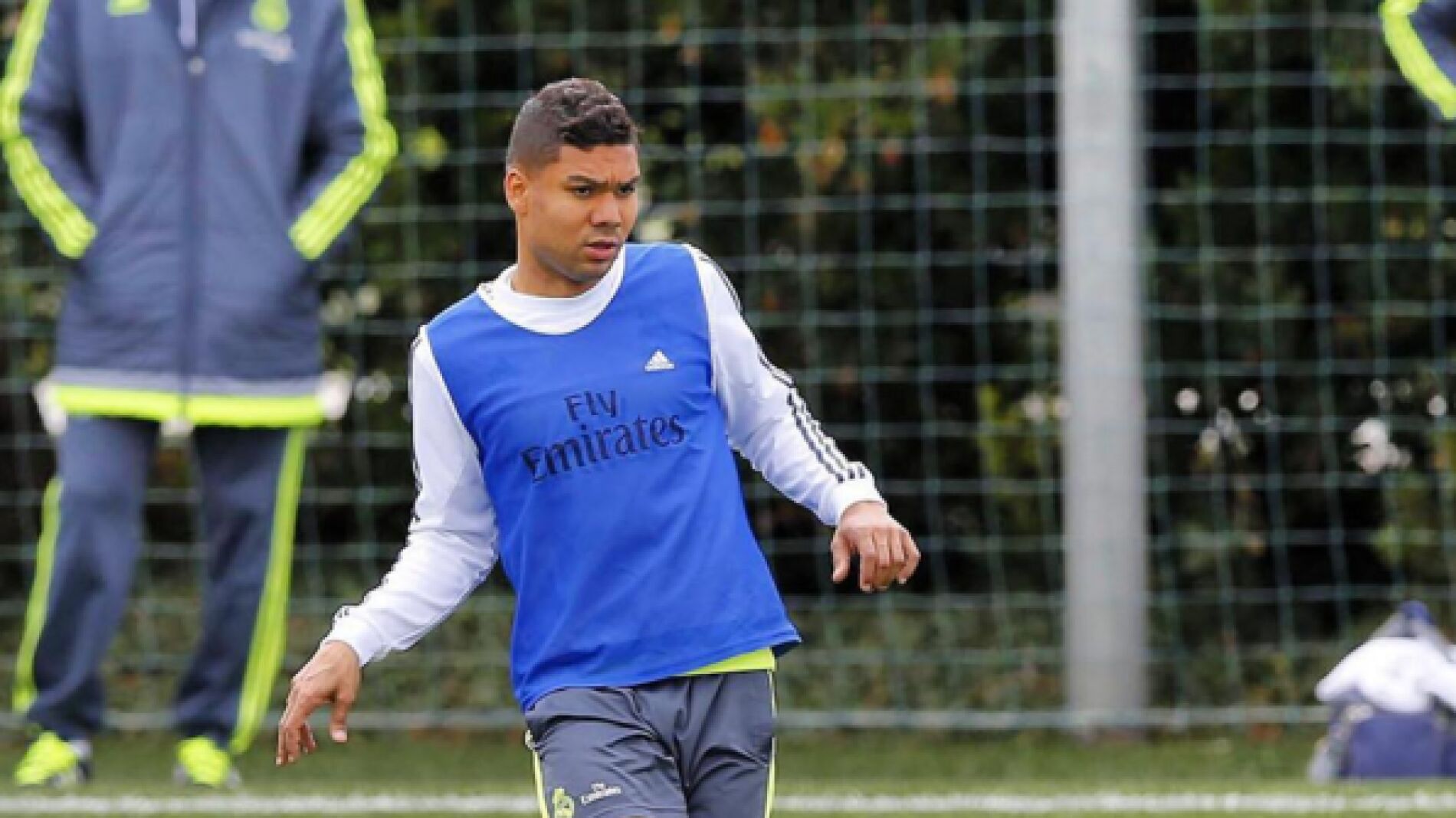 Casemiro entrenando con el Real Madrid