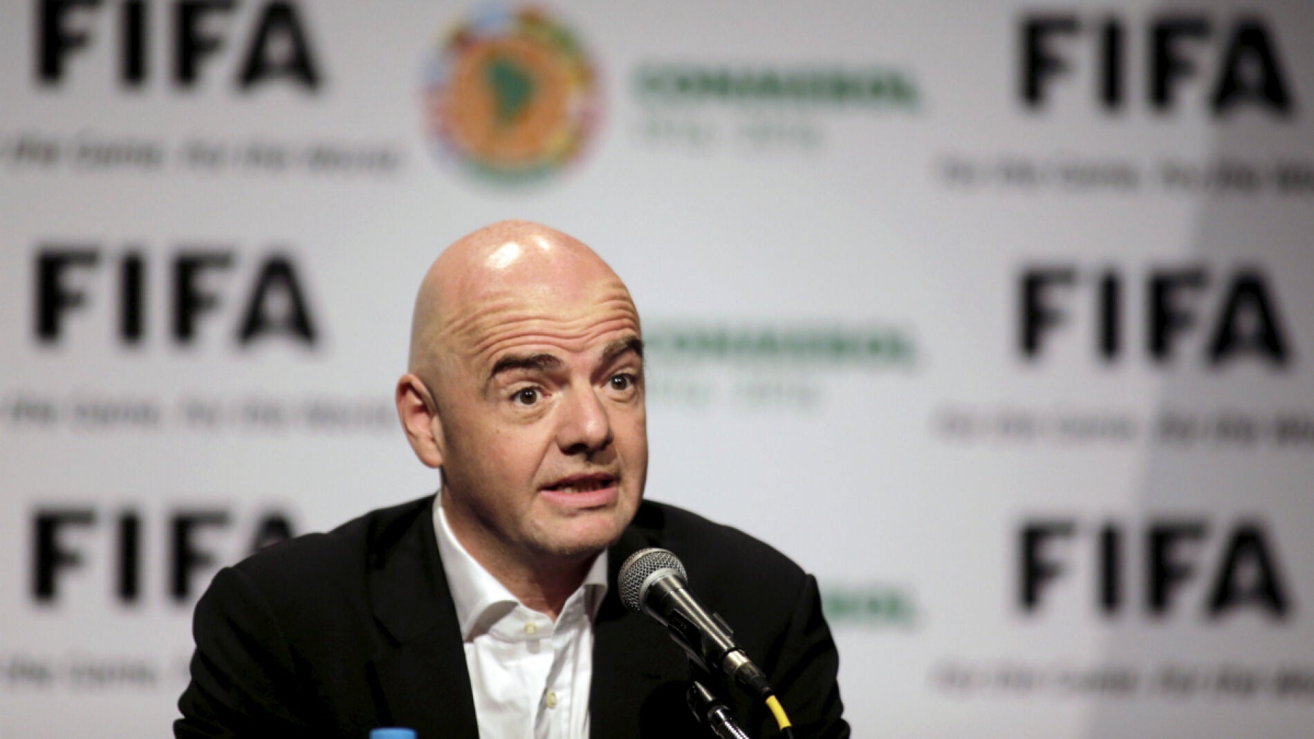 Gianni Infantino, durante la rueda de prensa