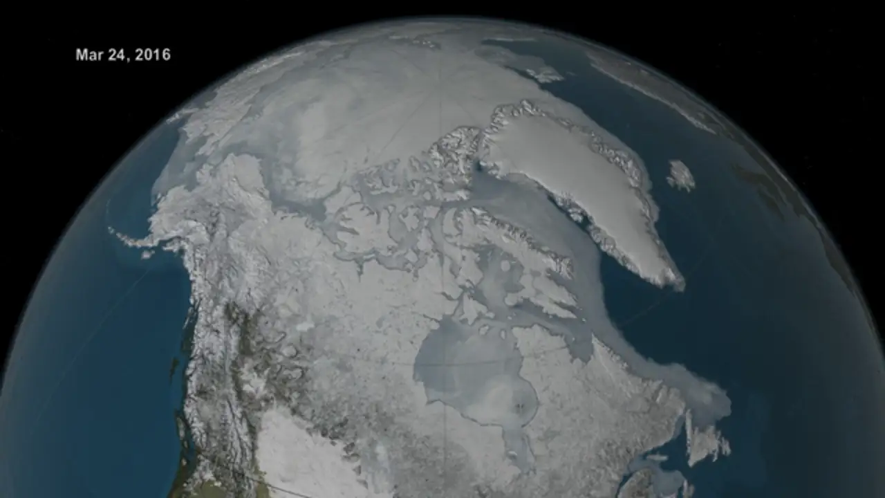 La capa de hielo invernal del Ártico se reduce al mínimo desde 1979