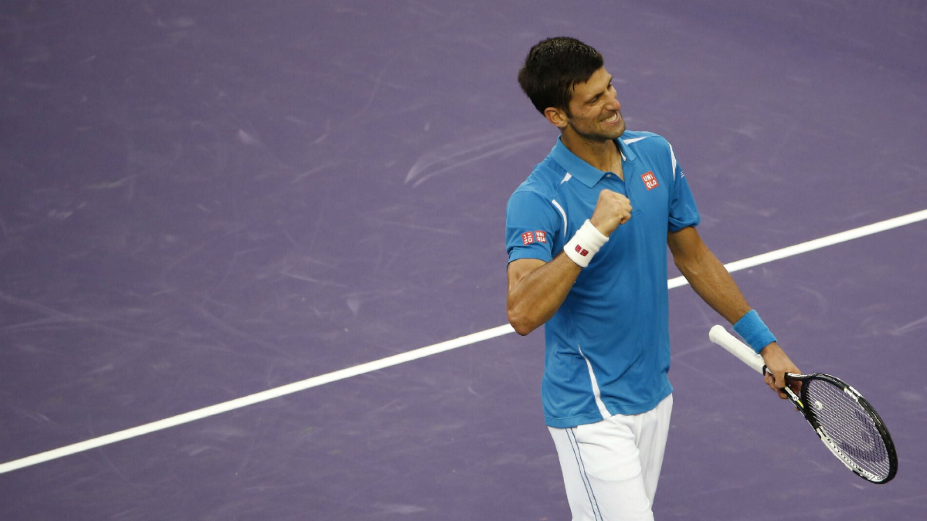 Novak Djokovic celebra su victoria ante Berdych