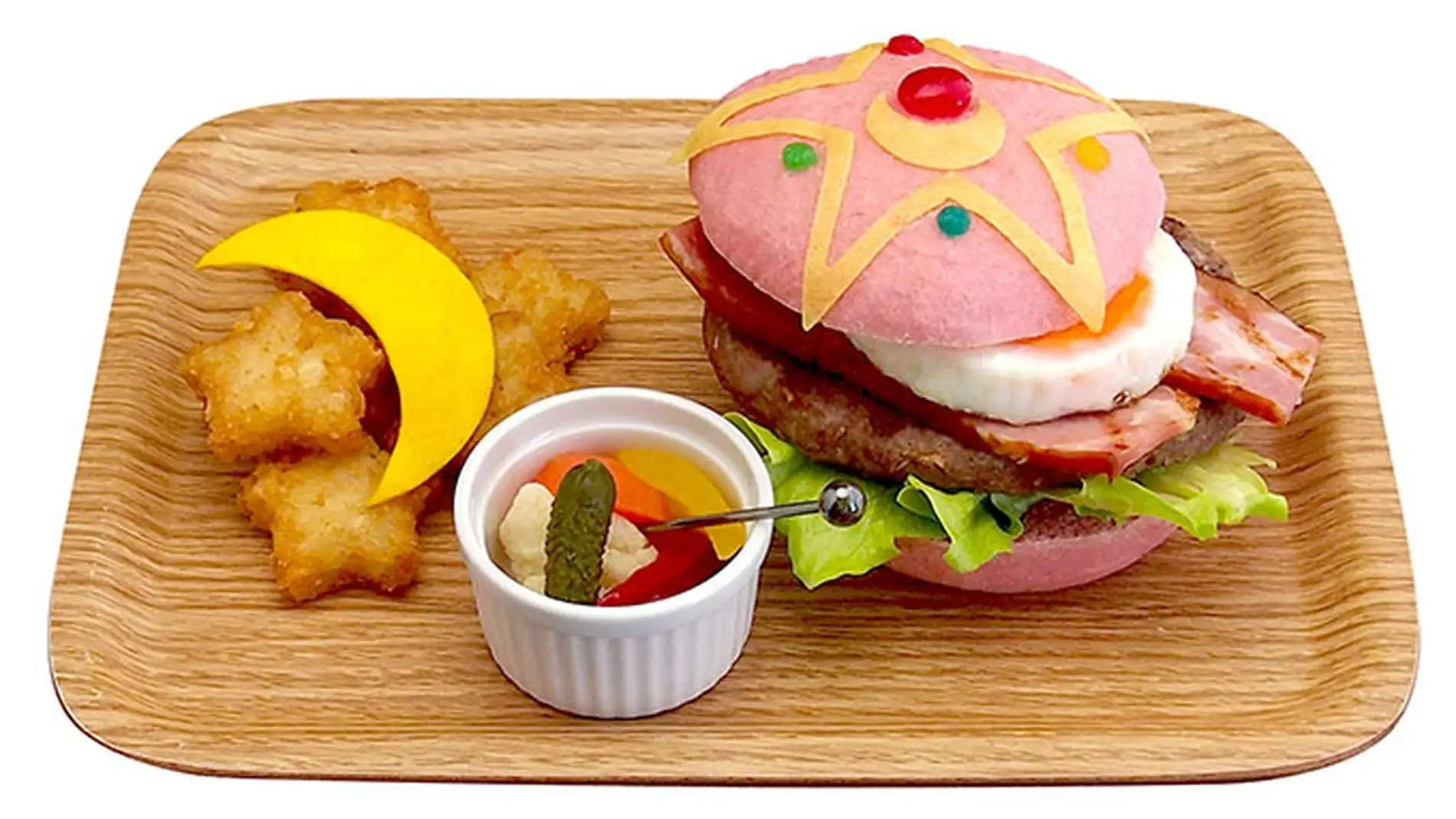 La hamburguesa rosa de 'Sailor Moon'.