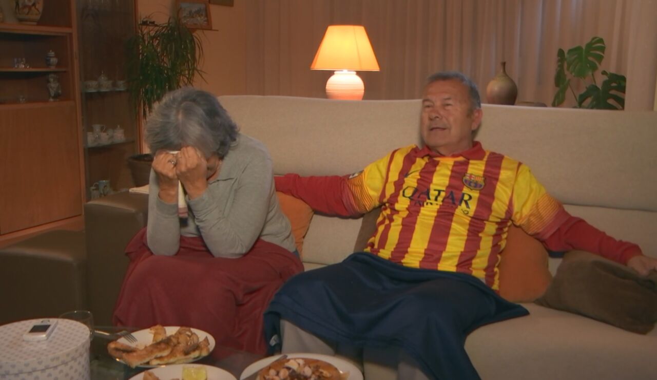 Los espectadores ven el Atleti-Bar&ccedil;a