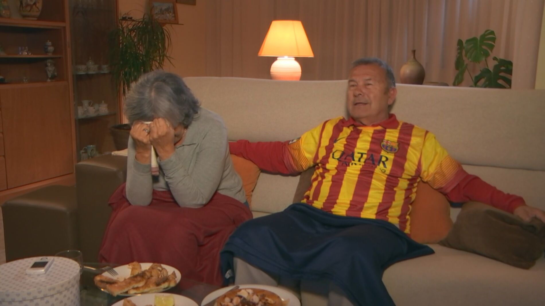 Los espectadores ven el Atleti-Bar&ccedil;a