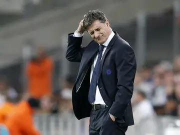 Michel, durante un partido con el Marsella Michel, durante un partido con el Marsella