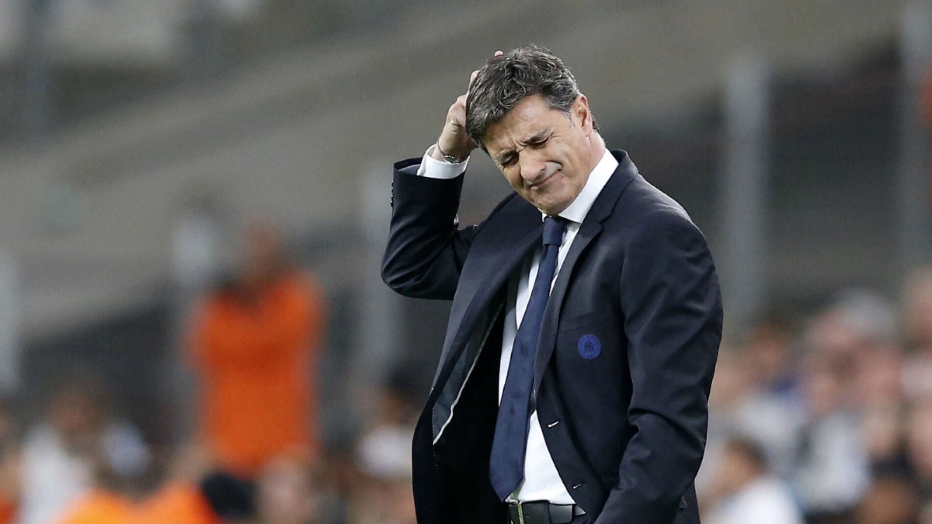 Michel, durante un partido con el Marsella