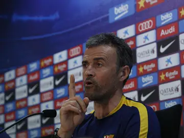 Luis Enrique, durante la rueda de prensa Luis Enrique, durante la rueda de prensa