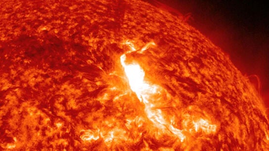 Imagen de una llamarada solar