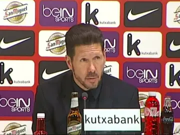 Simeone en rueda de prensa en San Mames Simeone en rueda de prensa en San Mames