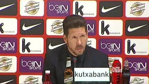 Simeone en rueda de prensa en San Mames Simeone en rueda de prensa en San Mames
