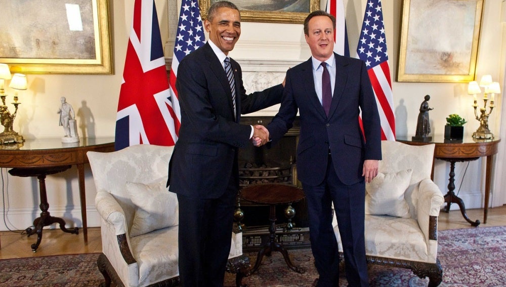 Obama y Cameron en Downing Street