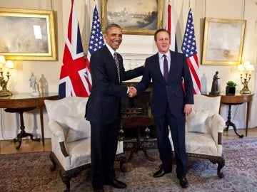 Obama y Cameron en Downing Street