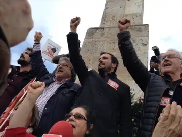 alberto Garzón, durante un acto de Izquierda Unida alberto Garzón, durante un acto de Izquierda Unida