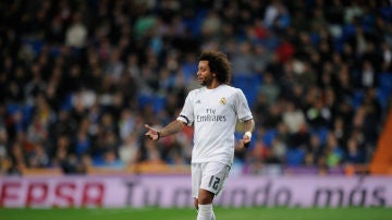 Marcelo, en un partido con el Real Madrid