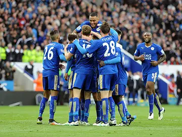 El Leicester celebra su victoria El Leicester celebra su victoria